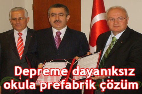 Depreme dayanıksız okula prefabrik çözüm