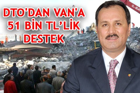 DTO’DAN VAN’A 51 BİN TL’LİK DESTEK