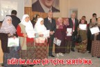 EĞİTİM ALAN ÇİFTÇİYE SERTİFİKA