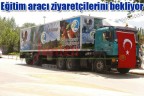 Eğitim aracı ziyaretçilerini bekliyor