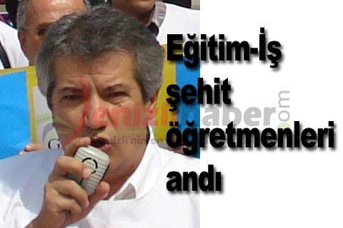Eğitim-İş şehit öğretmenleri andı