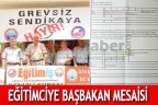 EĞİTİMCİYE BAŞBAKAN MESAİSİ