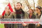 ERDOĞAN DAVA AÇTI, GENÇLER YUMURTAYLA PROTESTO ETTİ
