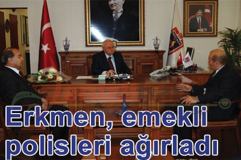 Erkmen, emekli polisleri ağırladı