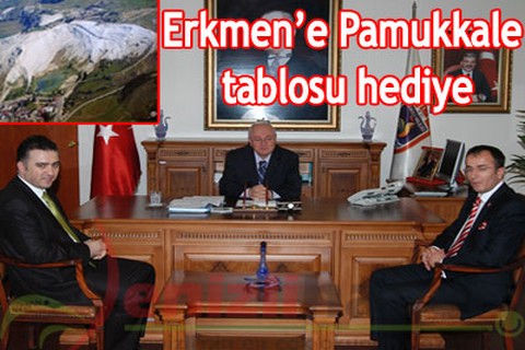 Erkmen’e Pamukkale tablosu hediye