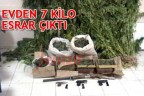 Evden 7 kilo esrar çıktı