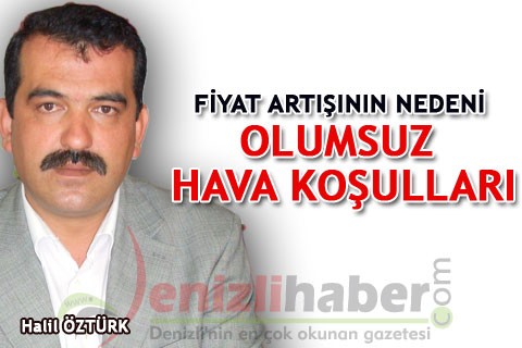 FİYAT ARTIŞININ NEDENİ OLUMSUZ HAVA KOŞULLARI
