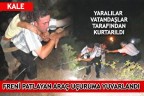 FRENİ PATLAYAN ARAÇ UÇURUMA YUVARLANDI