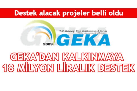GEKA’DAN KALKINMAYA 18 MİLYON LİRALIK DESTEK