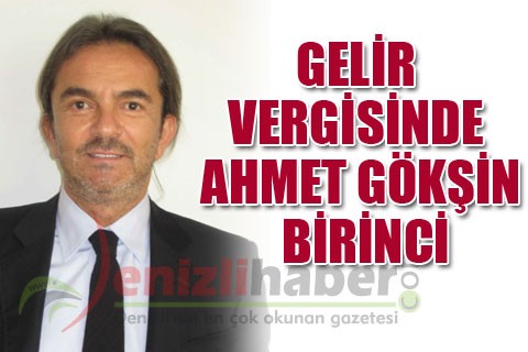 GELİR VERGİSİNDE AHMET GÖKŞİN BİRİNCİ