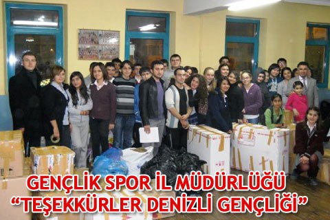 GENÇLİK SPOR İL MÜDÜRLÜĞÜ “TEŞEKKÜRLER DENİZLİ GENÇLİĞİ”