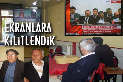 Halk ekranlara kilitlendi
