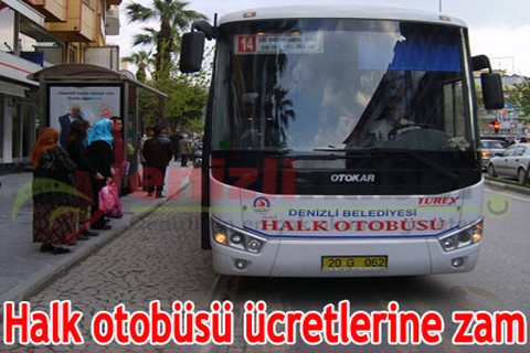 Halk otobüsü ücretlerine zam