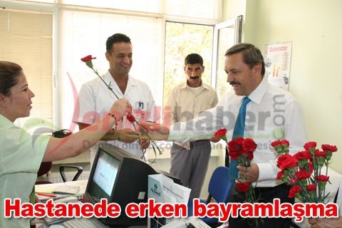 Hastanede erken bayramlaşma
