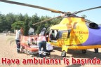 Hava ambulansı iş başında