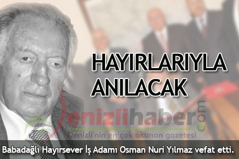 Hayırlarıyla anılacak