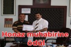 Honaz muhabirine ödül