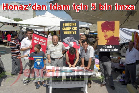 Honaz’dan idam için 5 bin imza