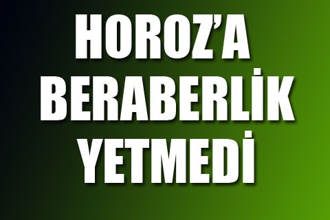 HOROZ’A BERABERLİK YETMEDİ