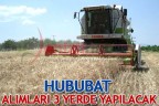 Hububat alımları 3 yerde yapılacak