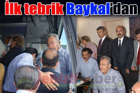 İlk tebrik Baykal’dan