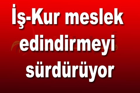 İş-Kur meslek edindirmeyi sürdürüyor