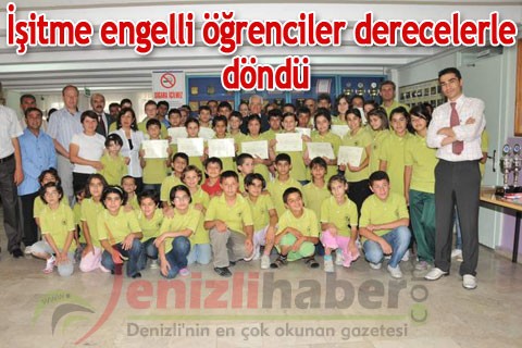 İşitme engelli öğrenciler derecelerle döndü