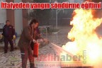 İtfaiyeden yangın söndürme eğitimi