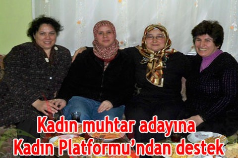 Kadın adaya platformdan destek