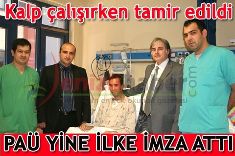 Kalp çalışırken tamir edildi