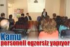 Kamu personeli egzersiz yapıyor