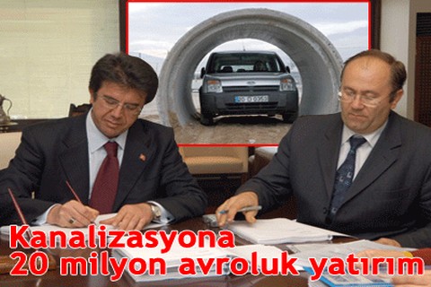 Kanalizasyona 20 milyon avroluk yatırım