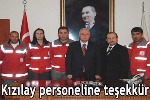 Kızılay personeline teşekkür