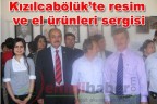 Kızılcabölük’te resim ve el ürünleri sergisi