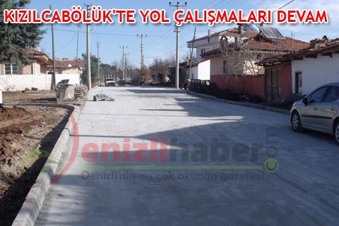 KIZILCABÖLÜK’TE YOL ÇALIŞMALARI DEVAM