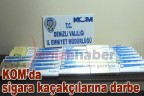 KOM’da sigara kaçakçılarına darbe