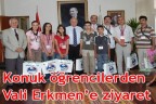 Konuk öğrencilerden Erkmen’e ziyaret