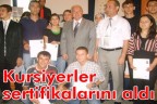 Kursiyerler sertifikalarını aldı