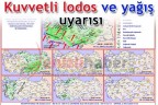 Kuvvetli lodos ve yağış uyarısı