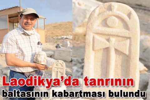 Laodikya’da tanrının baltasının kabartması bulundu