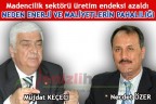 Madencilik sektörü üretim endeksi azaldı