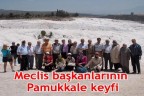 Meclis başkanlarının Pamukkale keyfi