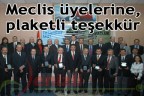 Meclis üyelerine, plaketli teşekkür