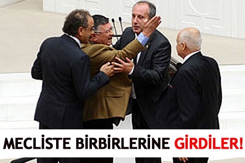 MECLİSTE BİRBİRLERİNE GİRDİLER!