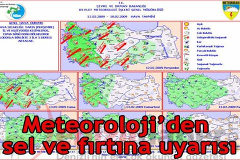 Meteoroloji’den sel ve fırtına uyarısı