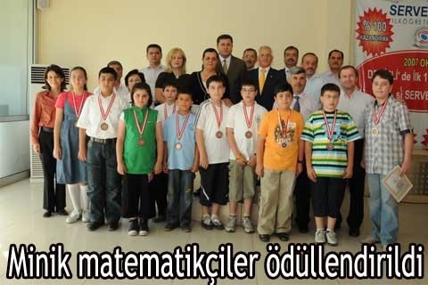 Minik matematikçiler ödüllendirildi