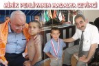 MİNİK PEHLİVANIN MADALYA SEVİNCİ