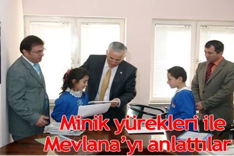 Minik yürekleri ile Mevlana’yı anlattılar
