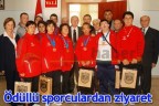 Ödüllü sporculardan ziyaret