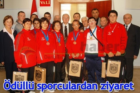 Ödüllü sporculardan ziyaret